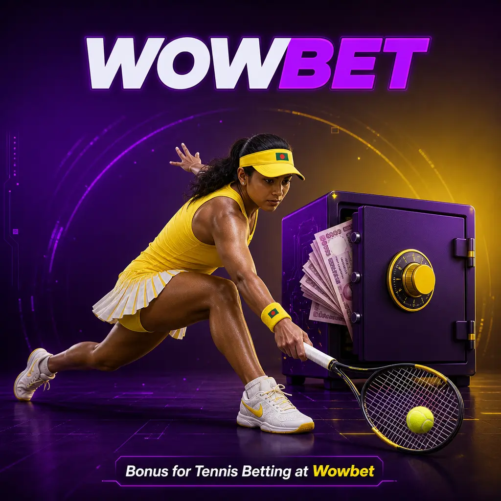 Wowbet tennis betting bonus in Bangladesh: 206,850 BDT welcome package plus 150 free spins on first deposit