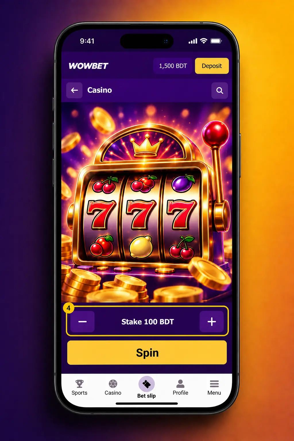 Step-by-step guide to depositing, browsing, and spinning slots on Wowbet after logging into your account.