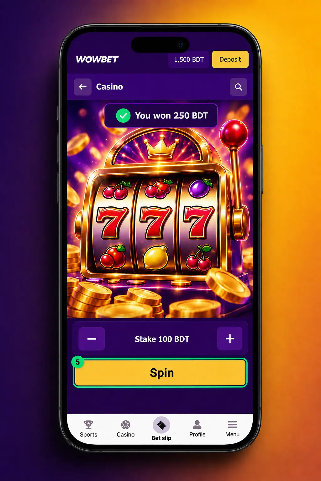 Step-by-step guide to depositing, browsing, and spinning slots on Wowbet after logging in