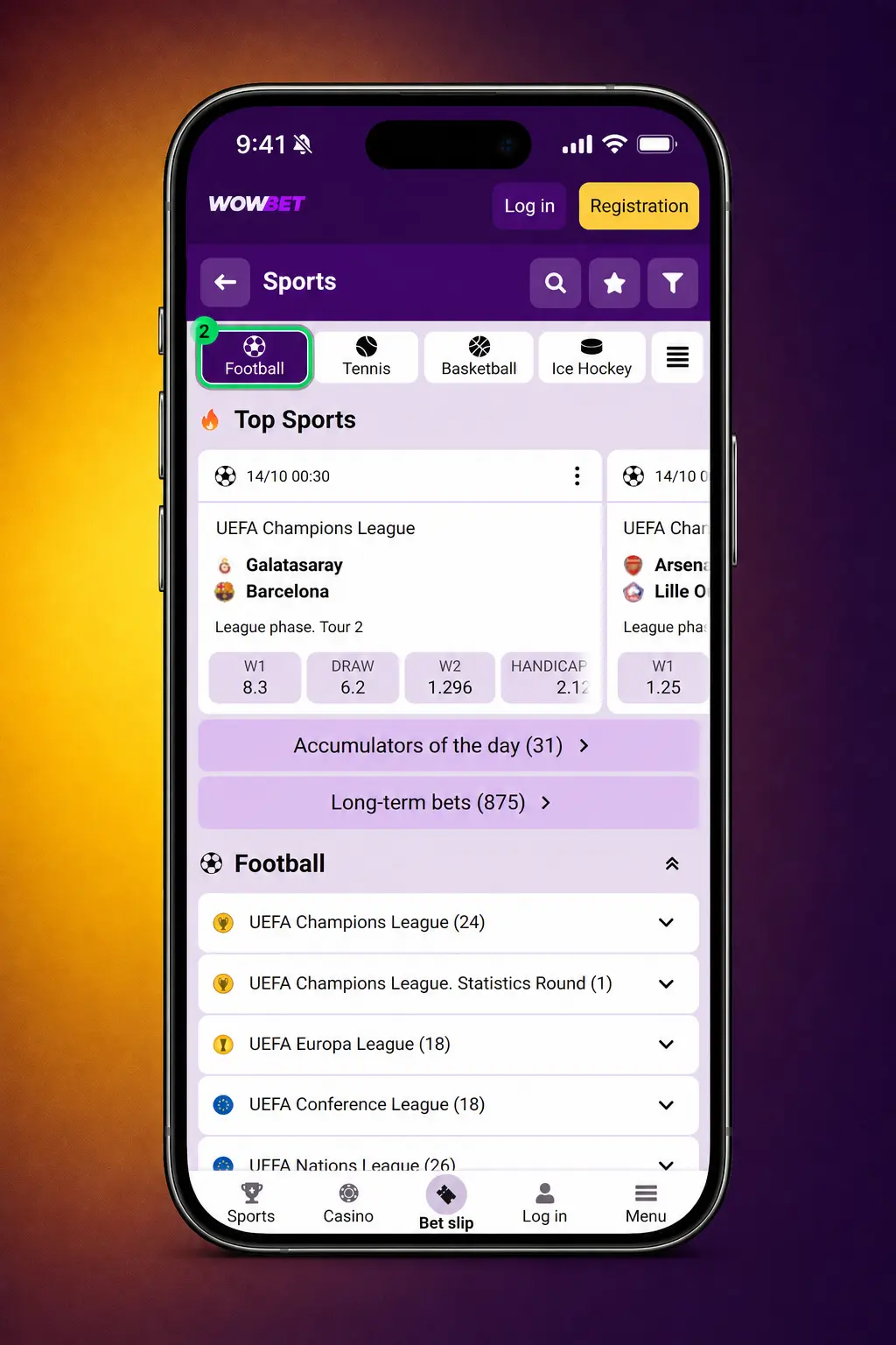 Step-by-step guide showing how to log in, select a sport, choose odds, enter stake, and place a bet on Wowbet.