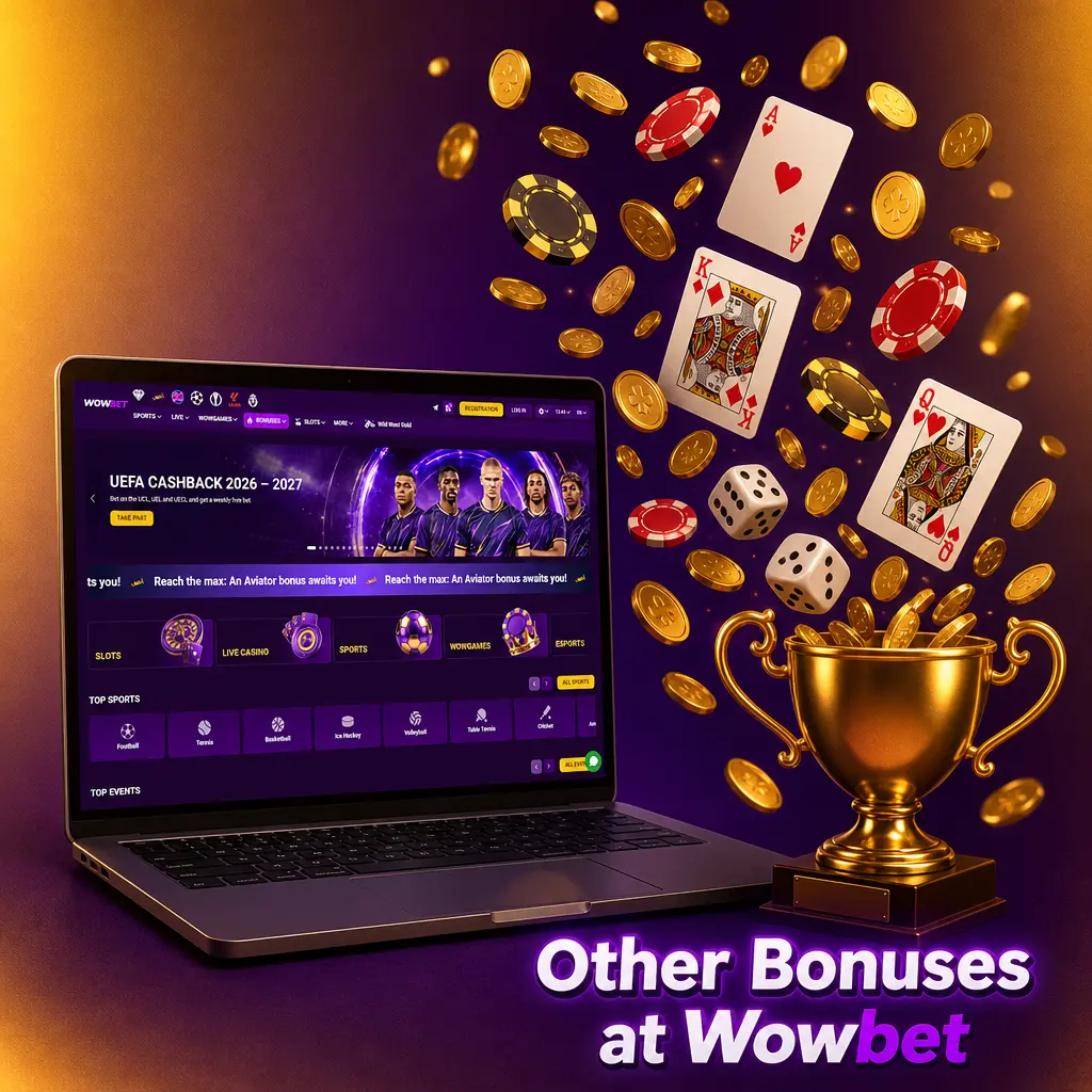 Wowbet bonuses: reload, cashback, free bets, free spins, and referral rewards for casino and sportsbook players