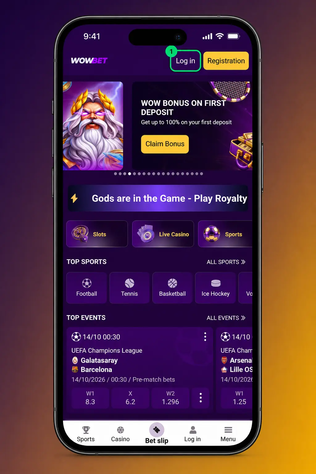 Step-by-step guide to sign up, deposit and join a live dealer table at Wowbet casino