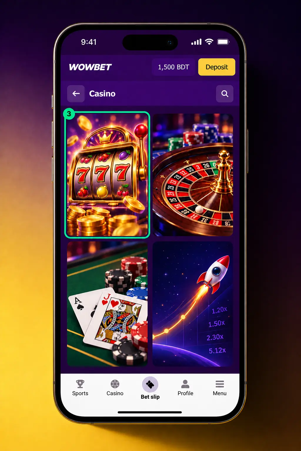 Step-by-step guide showing how to register, deposit, and log in to play Aviator crash game at Wowbet.