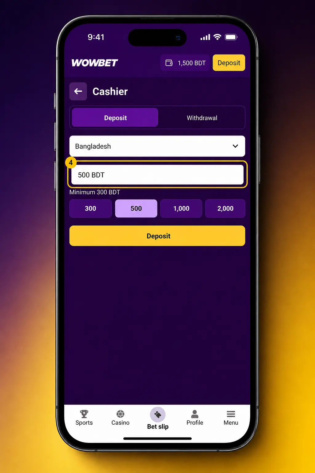 Steps to start playing at Wowbet Casino: log in, open casino section, browse games, select a title, and place your wager.
