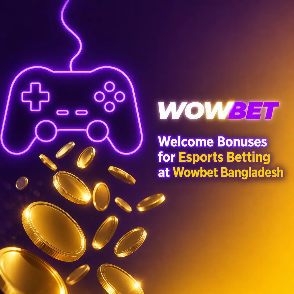 Wowbet Bangladesh welcome bonus offering 206,850 BDT plus 150 free spins for esports betting and casino slots