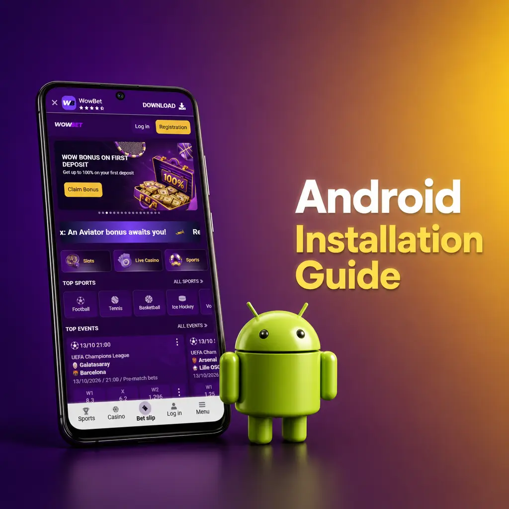 Step-by-step Android installation guide for Wowbet: download APK, install, log in, verify, and bet on Esports.