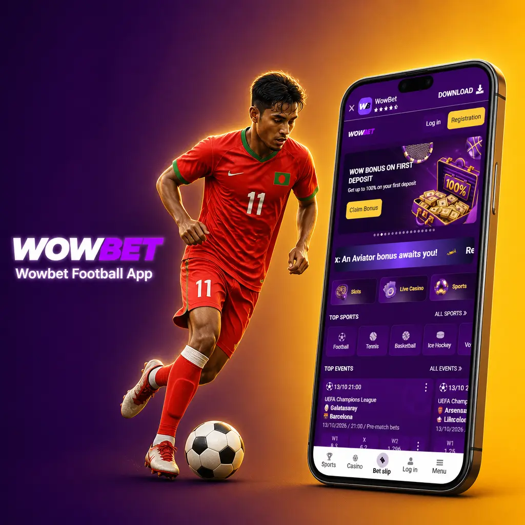 Wowbet football app screen showing odds, live scores, and cashout for betting on matches in Bangladesh