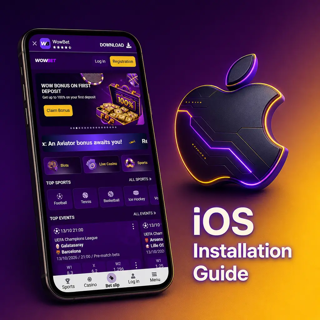 Step-by-step guide to installing Wowbet on iPhone via Safari using Add to Home Screen for app-like access.