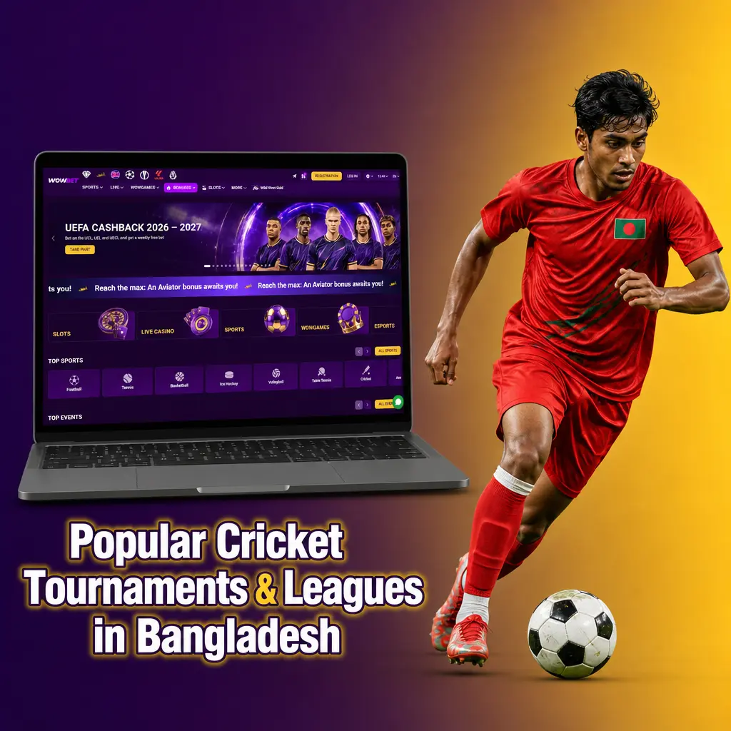 Overview of popular cricket tournaments like World Cup, T20 World Cup, Ashes, IPL, and BPL available for betting on Wowbet