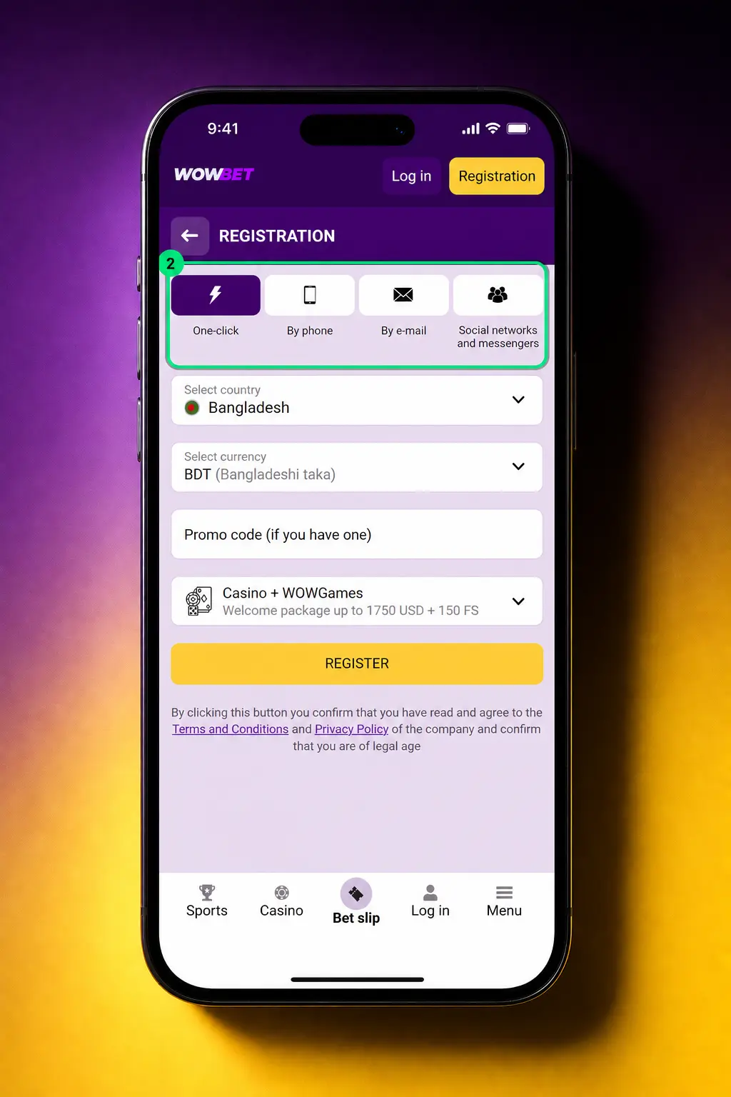 Step-by-step Wowbet sign up guide showing registration form, account details, and verification process